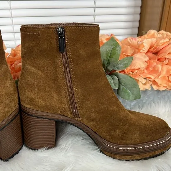Steve Madden Shaniya Suede Ankle Boots Booties Sz 10