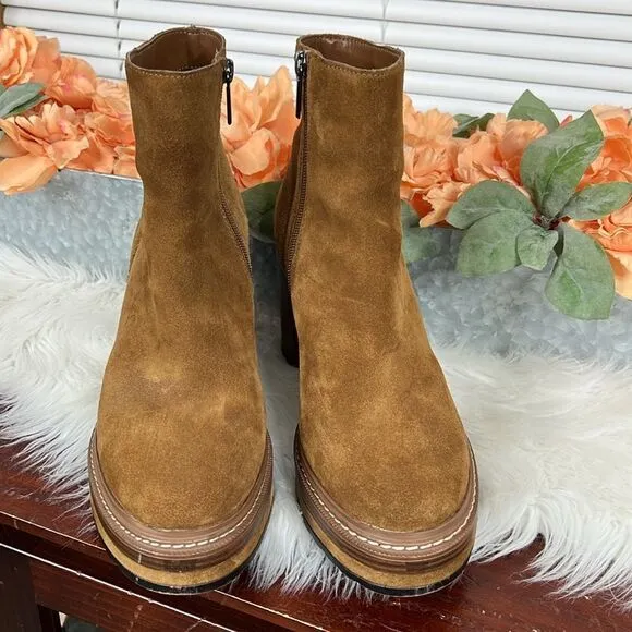 Steve Madden Shaniya Suede Ankle Boots Booties Sz 10