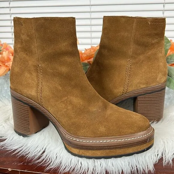 Steve Madden Shaniya Suede Ankle Boots Booties Sz 10