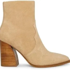 Steve Madden Stable Sand Suede Western Cowboy Ankle Zipper Booties Boots 11 NEW