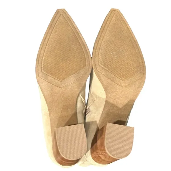 Steve Madden Stable Sand Suede Western Cowboy Ankle Zipper Booties Boots 11 NEW