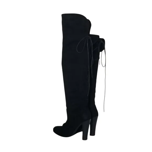 Steve Madden Velvet Over the Knee Thigh High Boots in Black Womens Size 6.5