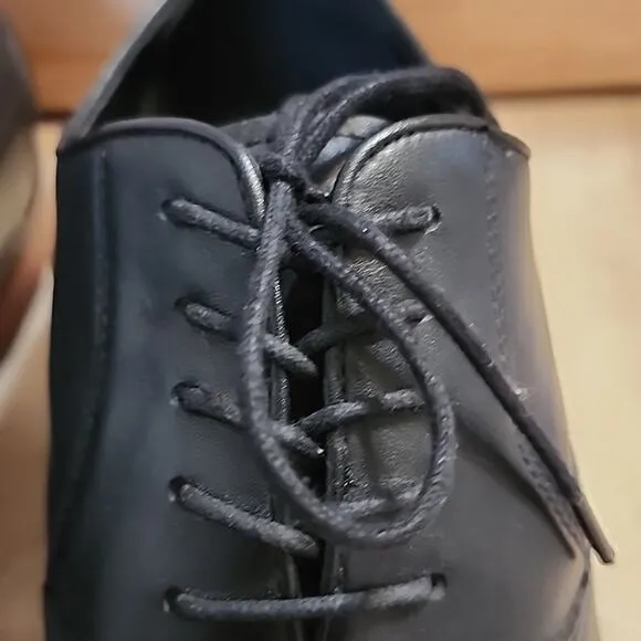 🐉STEVE MADDEN🐉BLACK LEATHER OXFORDS LACE-UP🐉MENS 11.5🐉 IN🐉VERY GUC🐉CLEAN🐉