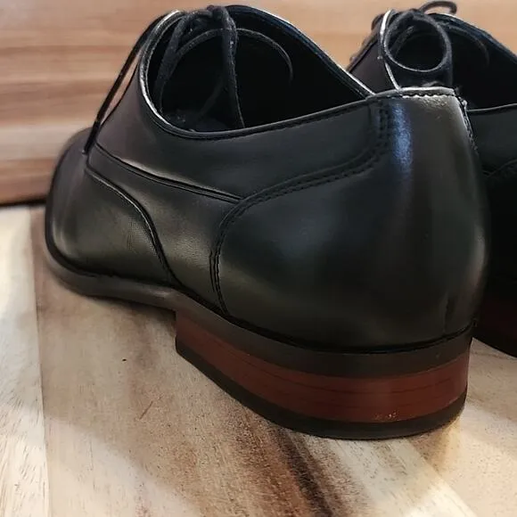 🐉STEVE MADDEN🐉BLACK LEATHER OXFORDS LACE-UP🐉MENS 11.5🐉 IN🐉VERY GUC🐉CLEAN🐉