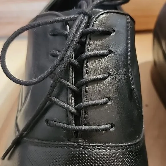 🐉STEVE MADDEN🐉BLACK LEATHER OXFORDS LACE-UP🐉MENS 11.5🐉 IN🐉VERY GUC🐉CLEAN🐉