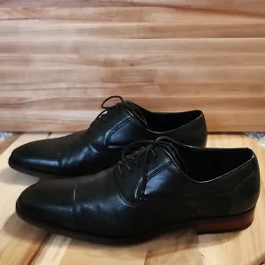 🐉STEVE MADDEN🐉BLACK LEATHER OXFORDS LACE-UP🐉MENS 11.5🐉 IN🐉VERY GUC🐉CLEAN🐉