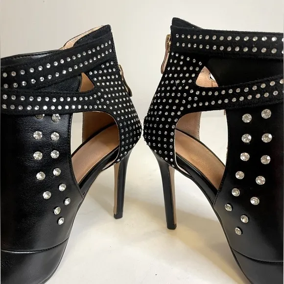 Stiletto Rhinestone Ankle Boots