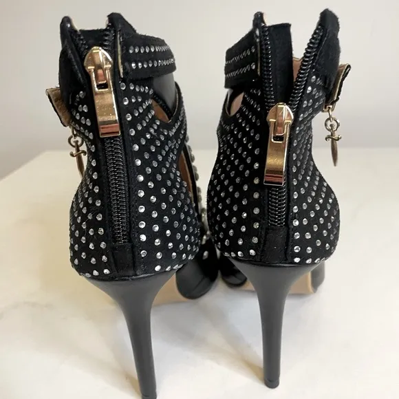 Stiletto Rhinestone Ankle Boots