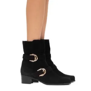 Stuart Weitzman‎ Britain Mid-Calf Boots Black Size 6.5