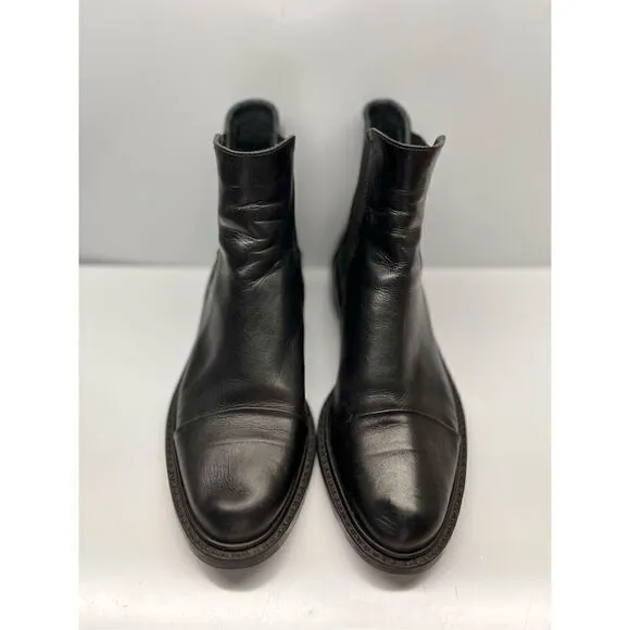 STUART WEITZMAN GOBI CHELSEA WOMEN'S BLACK LEATHER BOOTS SIZE US 6M