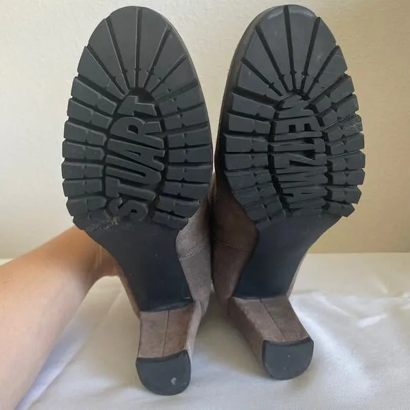 Stuart Weitzman Jackson Suede Ankle boots Brown Womens Size 6.5