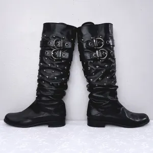 Stuart Weitzman Studded Slouchy Boots US 7.5 M