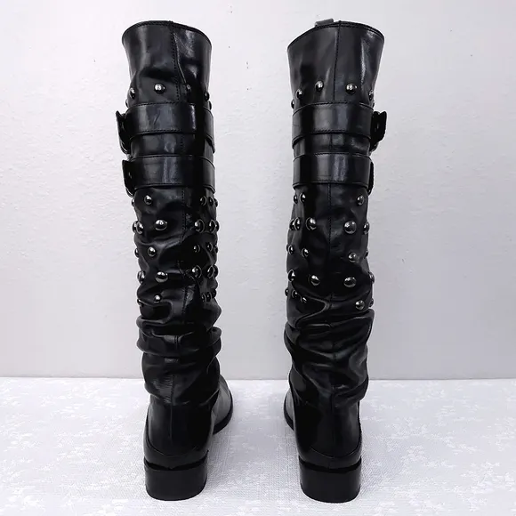 Stuart Weitzman Studded Slouchy Boots US 7.5 M