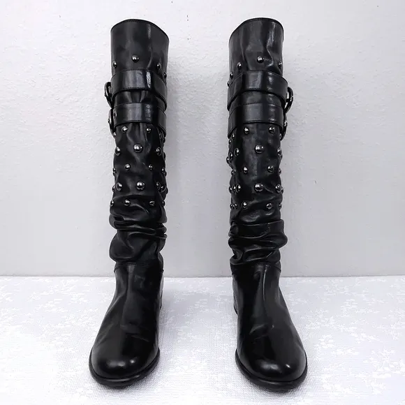 Stuart Weitzman Studded Slouchy Boots US 7.5 M
