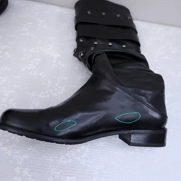 Stuart Weitzman Studded Slouchy Boots US 7.5 M