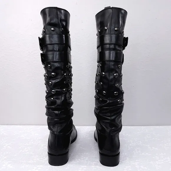 Stuart Weitzman Studded Slouchy Boots US 7.5