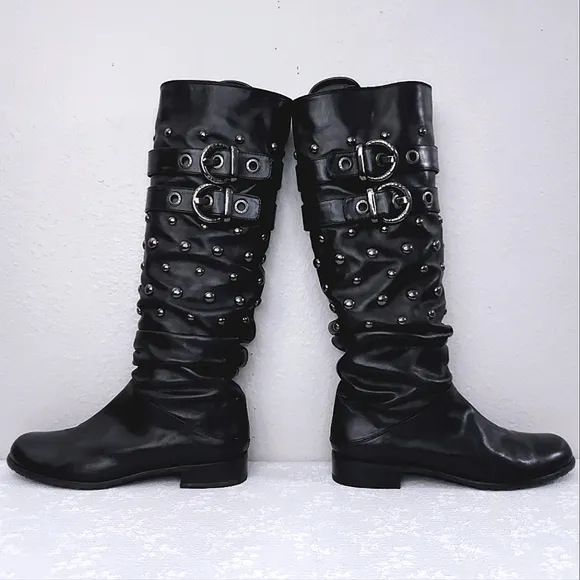 Stuart Weitzman Studded Slouchy Boots US 7.5