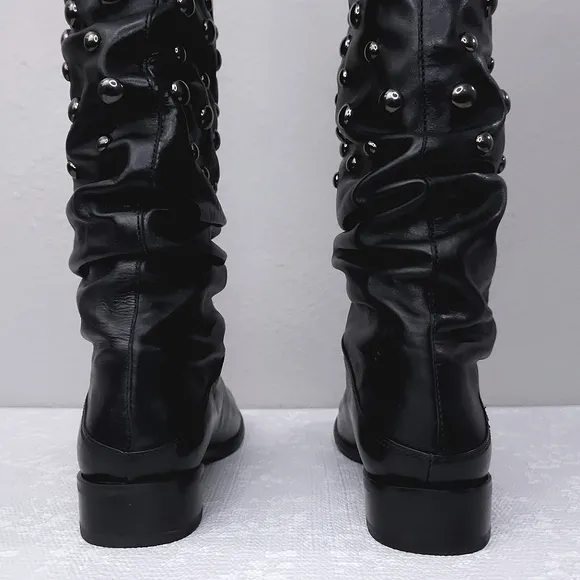 Stuart Weitzman Studded Slouchy Boots US 7.5