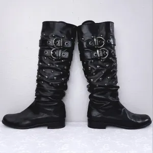 Stuart Weitzman Studded Slouchy Boots US 7.5