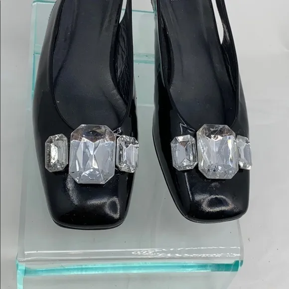 Stuart Weitzman Sz 6.5 Black Patent Leather Shoes