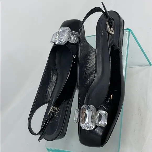 Stuart Weitzman Sz 6.5 Black Patent Leather Shoes