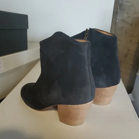 Stylish Black Suede Ankle Boots