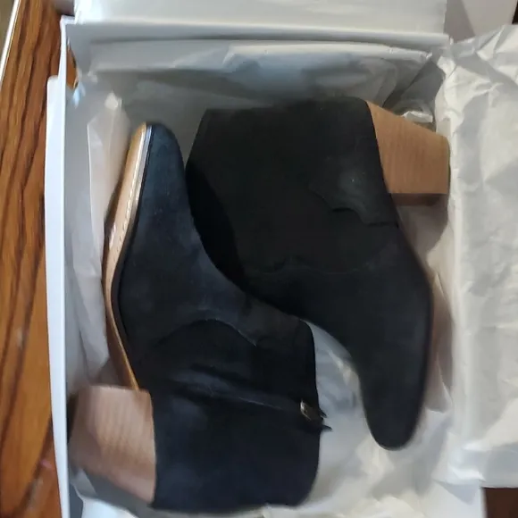 Stylish Black Suede Ankle Boots