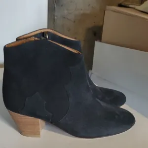 Stylish Black Suede Ankle Boots
