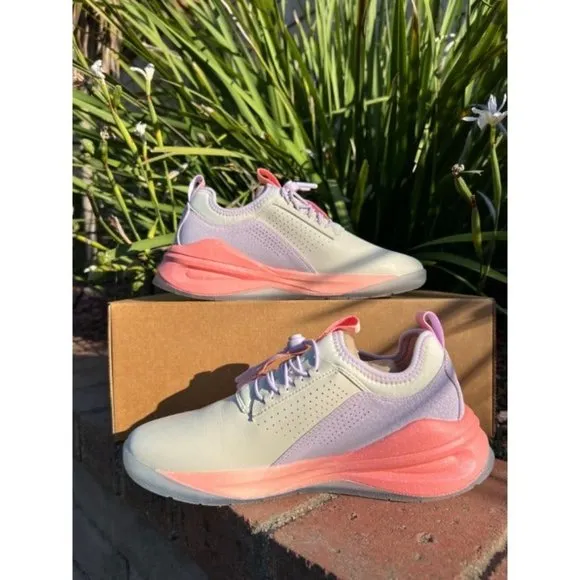 Stylish Pink and White Athletic Shoes