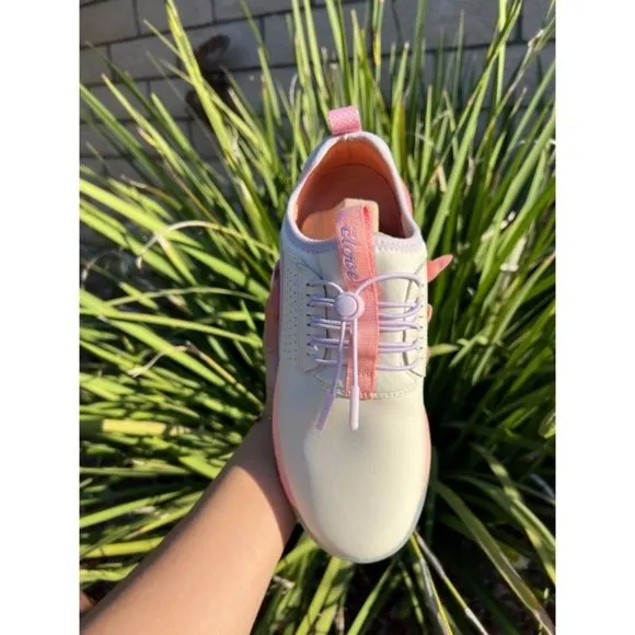 Stylish Pink and White Athletic Shoes