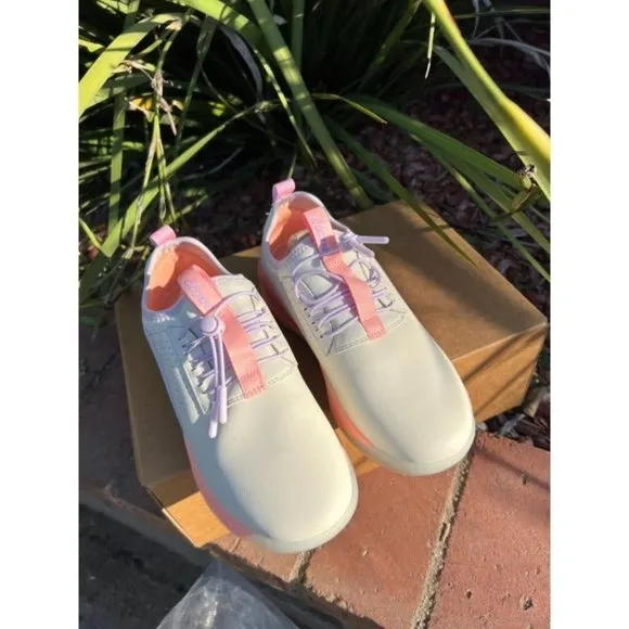 Stylish Pink and White Athletic Shoes