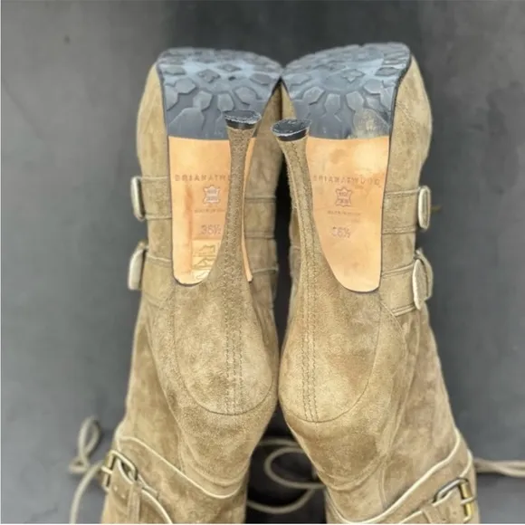 Stylish Tan Suede Women's Ankle Boots