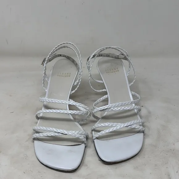 Stylish White Strappy Heels size 8.5