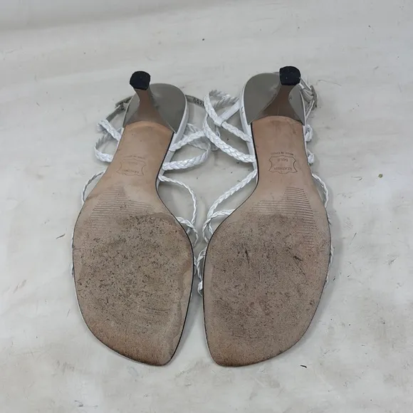 Stylish White Strappy Heels size 8.5