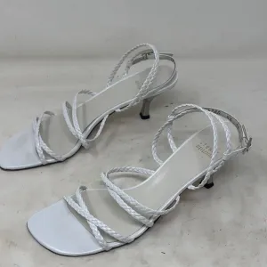 Stylish White Strappy Heels size 8.5