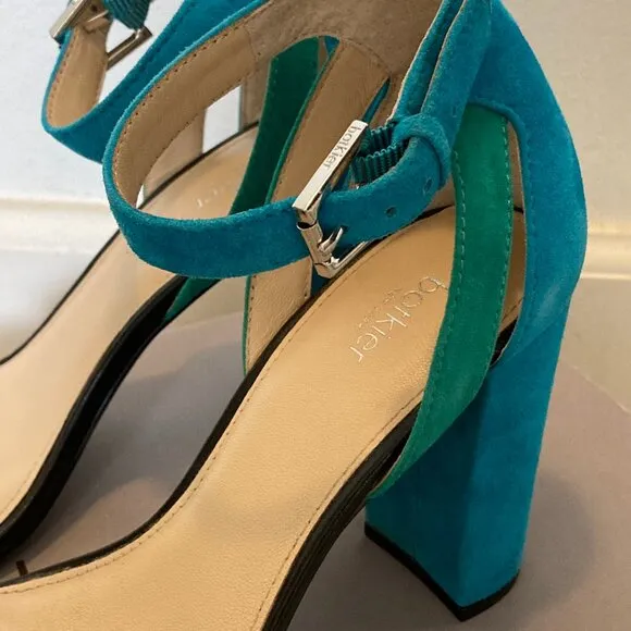 Suede BOTKIER Gianna Size 7 High Heel Shoes, Turquoise, Green, Purple