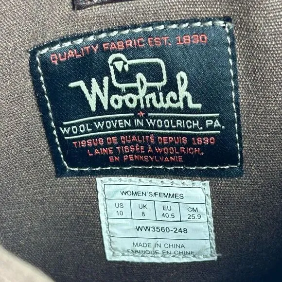 Sundance Woolrich Womens Rio Grande Boot US 10 Leather Wool Blanket Buckle Boots