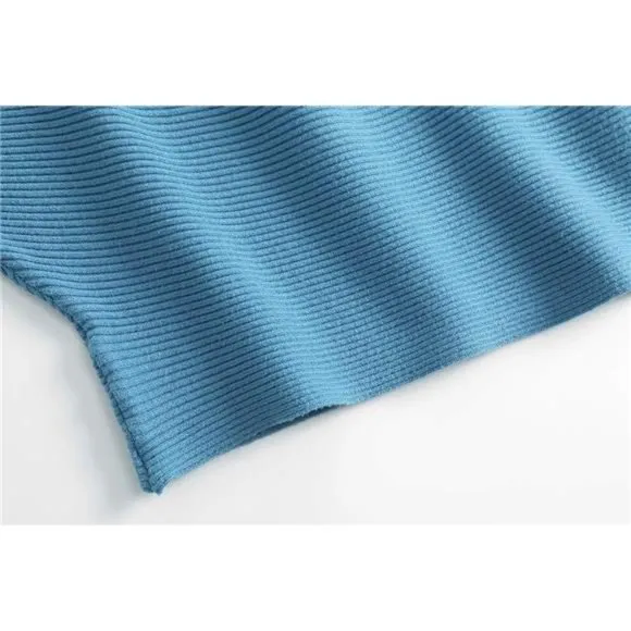 Sweaters and Pullovers Tops for Women Blue