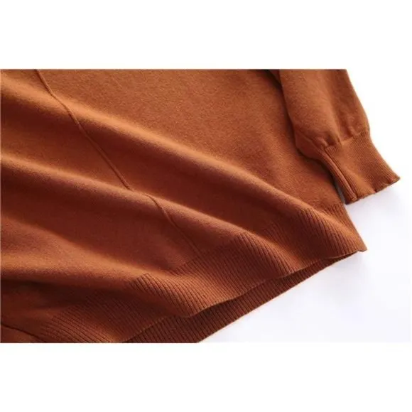Sweaters and Pullovers Tops for Women Caramel-2