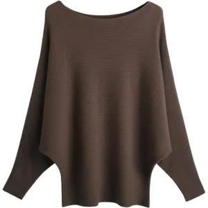 Sweaters and Pullovers Tops for Women Coffee