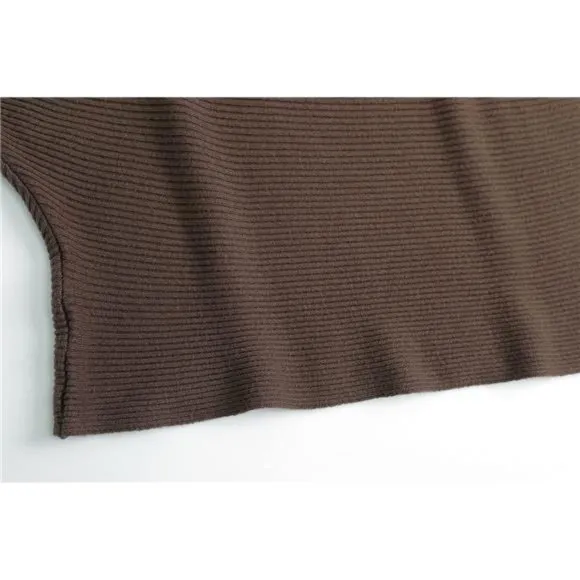 Sweaters and Pullovers Tops for Women Coffee