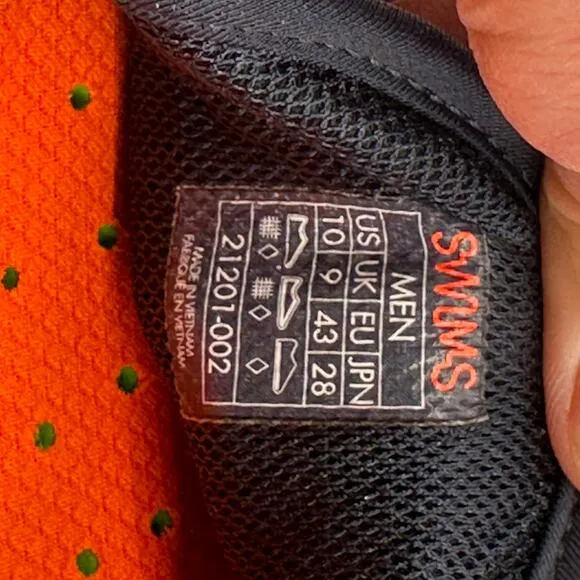 Swims Ultra Light Penny Loafter Washable Boat Deck Shoes Mens Sz 9 Blue Orange