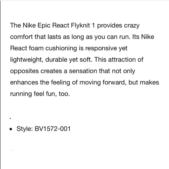 Sz 6🌹Nike Epic React flyknit running shoes