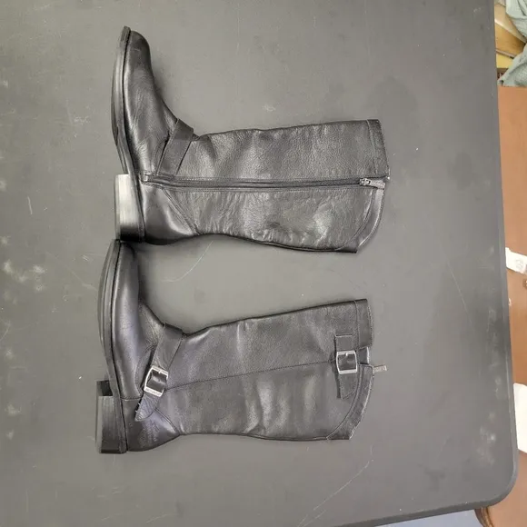 Sz 8 Harley Davidson Boots Motorcycle After-Riding Leather D83671 Zip Tall Women