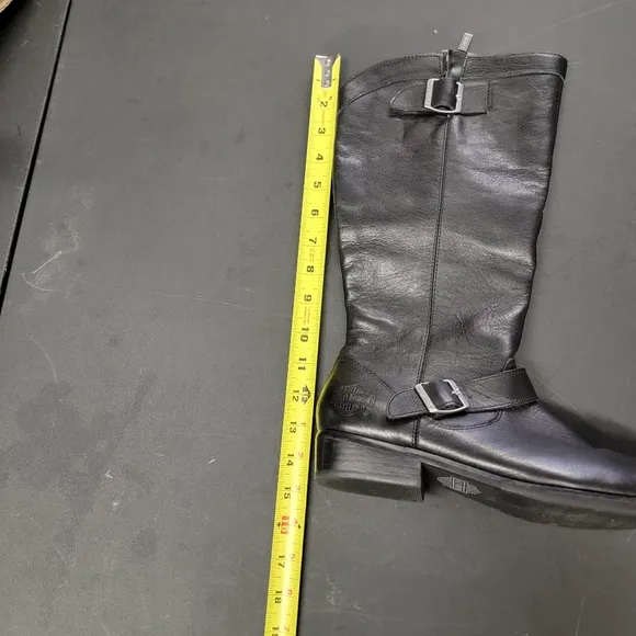 Sz 8 Harley Davidson Boots Motorcycle After-Riding Leather D83671 Zip Tall Women