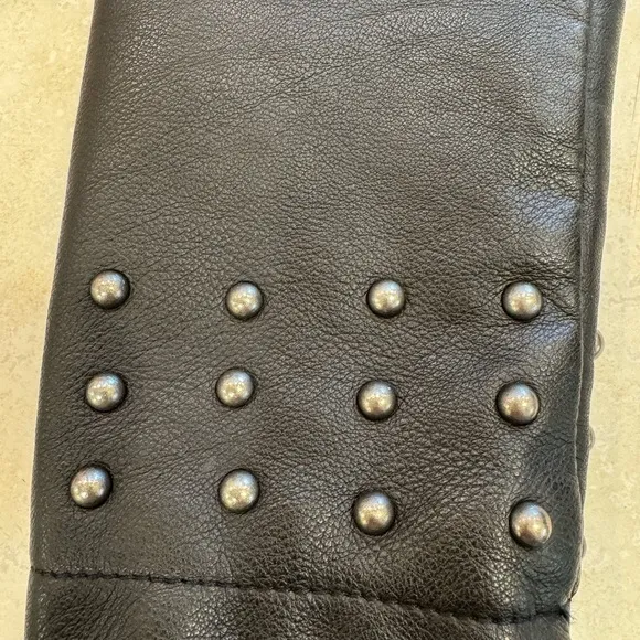 T. Coalition Women’s Faux Leather Studded Moto JacketSize: Medium