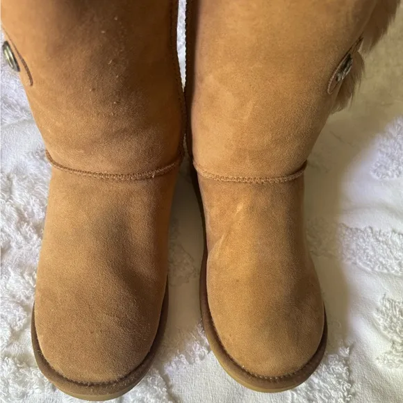 Tall Shearling Boots Size9 Ladies Nordic Australia Luxe Collective Tan Suede