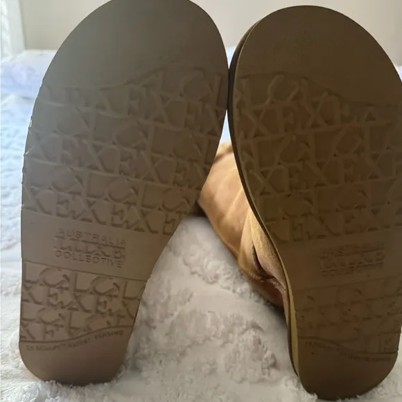 Tall Shearling Boots Size9 Ladies Nordic Australia Luxe Collective Tan Suede