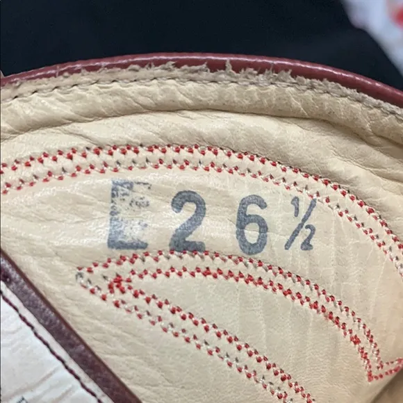 Tan and Brown Western Cowboy Boots with Decorative Stitching