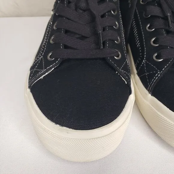 Taos Plim Soul Sneaker Womens Size 8 Black Canvas Low Comfy Walking Shoes